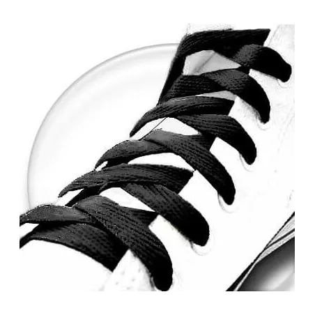 Lacets plats noirs pour vos chaussures
