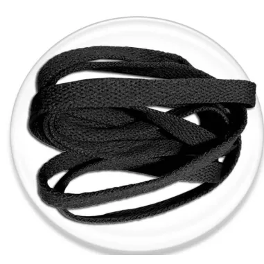 Lacets plats noirs pour vos chaussures