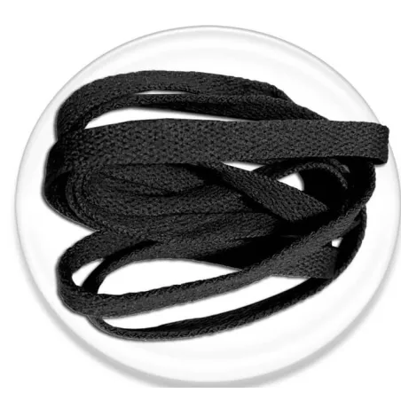 Lacets plats noirs pour vos chaussures