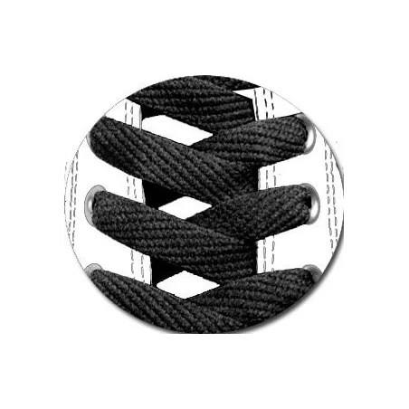 Lacets plats noirs pour vos chaussures