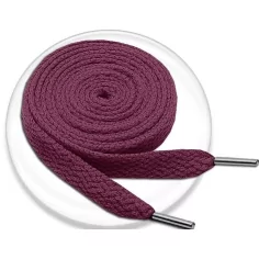 Lacets plats bordeaux pour vos chaussures
