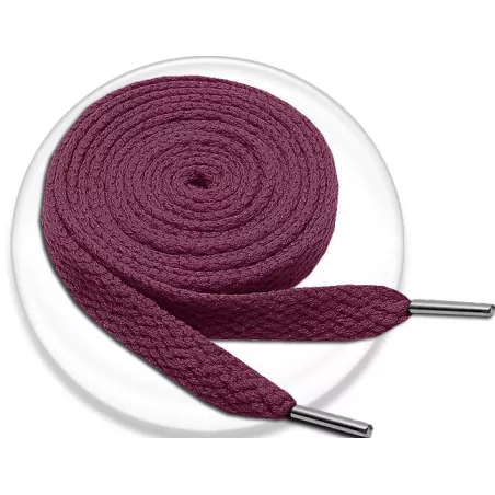 1 paire x lacets plats bordeaux