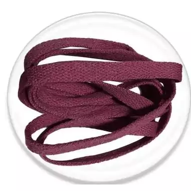 Lacets plats bordeaux pour vos chaussures