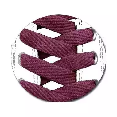 Lacets plats bordeaux pour vos chaussures