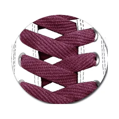 1 paire x lacets plats bordeaux