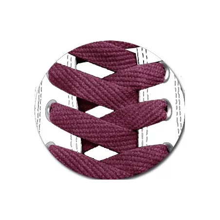 1 paire x lacets plats bordeaux