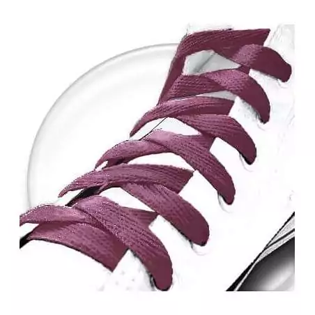 Lacets plats bordeaux pour vos chaussures Lacets plats bordeaux pour vos chaussures