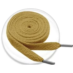 Lacets plats moutarde foncé pour vos chaussures