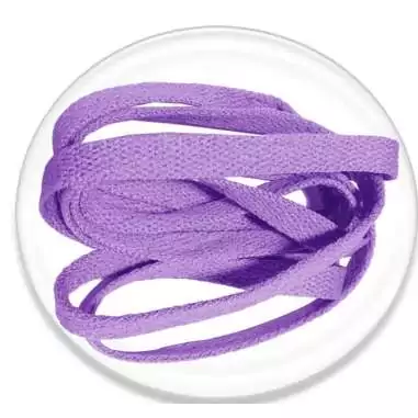 Lacets plats en violet lavande pour vos chaussures