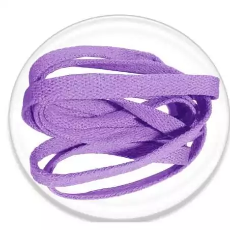 Lacets plats en violet lavande pour vos chaussures