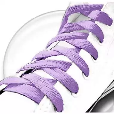 Lacets plats en violet lavande pour vos chaussures