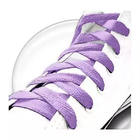 Lacets plats en violet lavande pour vos chaussures