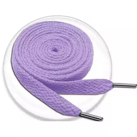 Lacets plats en violet lavande pour vos chaussures