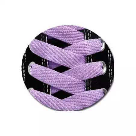 Lacets plats en violet lavande pour vos chaussures