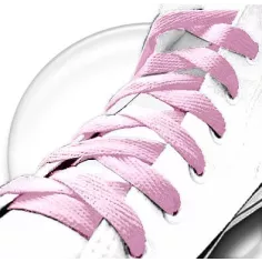 Lacets de chaussures roses pâles plats fantaisie, boutique… 2