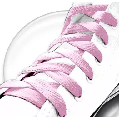 Lacets de chaussures roses pâles plats fantaisie, boutique…