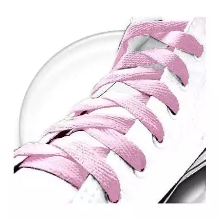 Lacets plats en rose pâle. pour vos chaussures