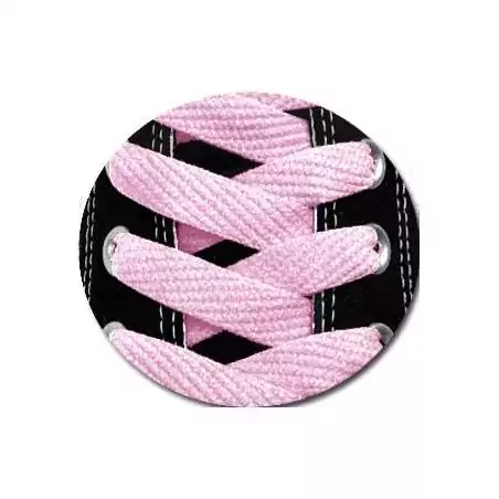 Lacets plats en rose pâle. pour vos chaussures