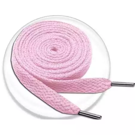 Lacets plats en rose pâle. pour vos chaussures