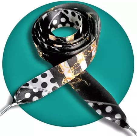 Lacets satin large foulard : 3&nbsp;couleurs pour vos chaussures