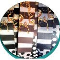 Lacets larges satin imprimés foulard : 3 couleurs