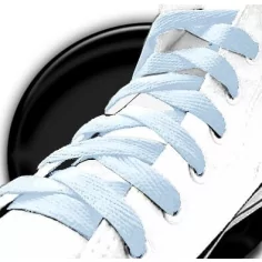 Lacets plats en bleu pâle pour vos chaussures 2