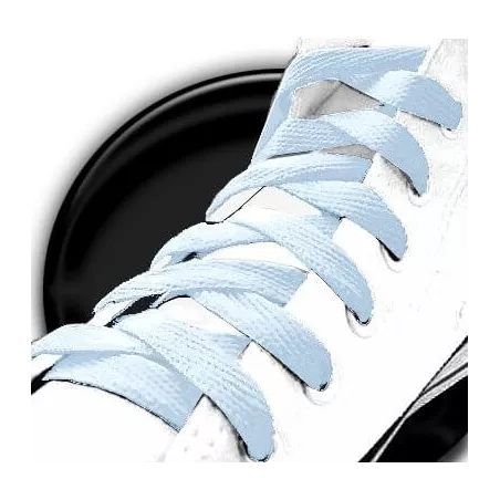 Lacets bleus pâles plats fantaisie et colorés dans…