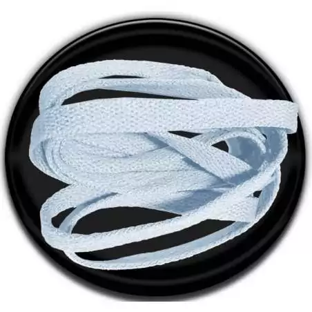Lacets plats en bleu pâle pour vos chaussures