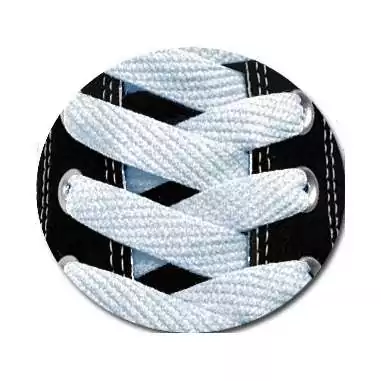 Lacets plats en bleu pâle pour vos chaussures