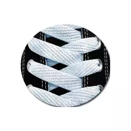 Lacets plats en bleu pâle pour vos chaussures