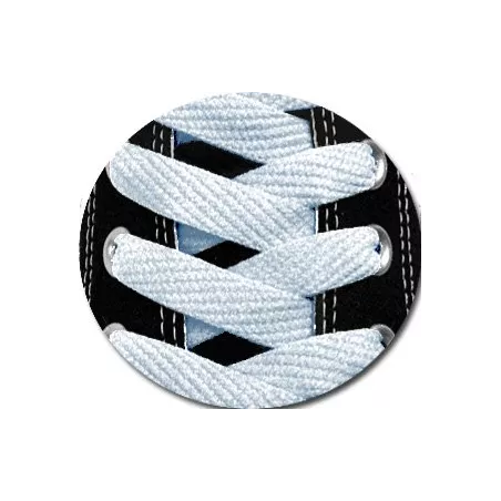 Lacets bleus pâles plats fantaisie et colorés dans…