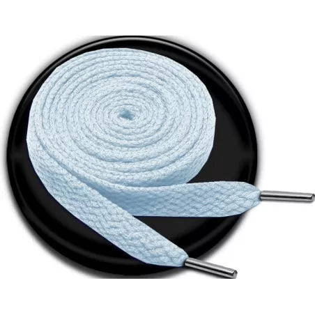 Lacets bleus pâles plats fantaisie et colorés dans…