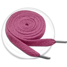 Lacets plats roses framboise pour vos chaussures