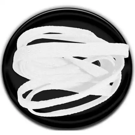 Lacets plats en blanc pur pour vos chaussures