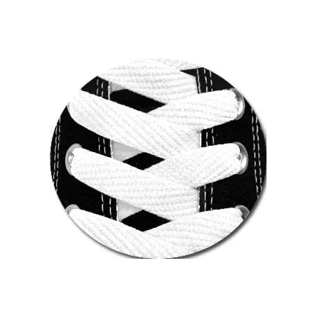 Lacets de chaussures blancs plats fins et fantaisie,…