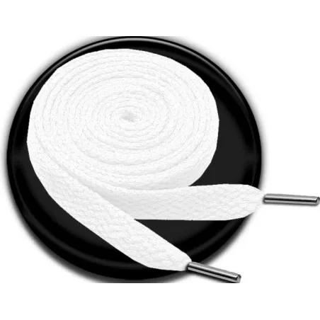 Lacets de chaussures blancs plats fins et fantaisie,…