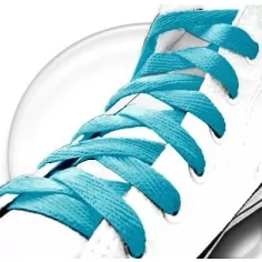 Lacets en bleu lagon pour vos chaussures 2