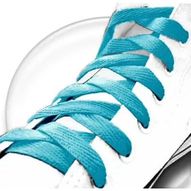Lacets de chaussures ronds lagon, sur mesure en France