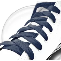Lacets plats en bleu marine. pour vos chaussures
