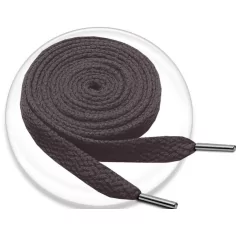 Lacets plats en marron foncé pour vos chaussures 2