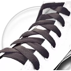 Lacets plats en marron foncé pour vos chaussures