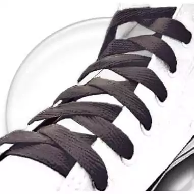 Lacets plats en marron foncé pour vos chaussures