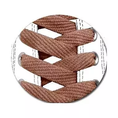 Lacets plats en marron caramel pour vos chaussures