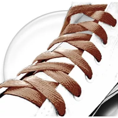 Lacets de chaussures marron caramel et plats, boutique de…