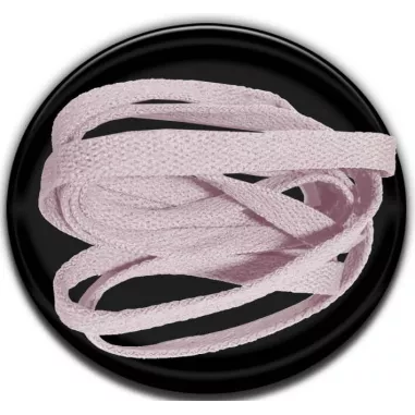 1 paire x lacets plats rose poudré