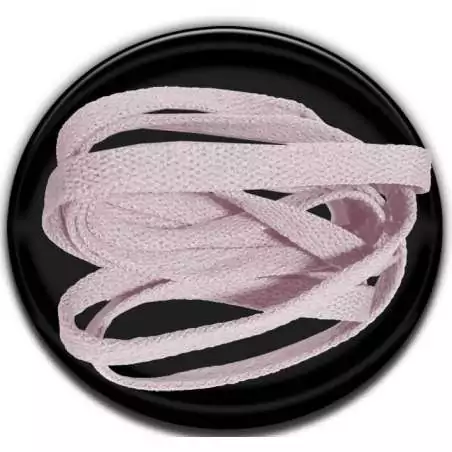 Paire de lacets plats rose poudré pour vos chaussures