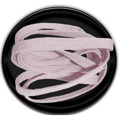 1 paire x lacets plats rose poudré