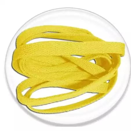 Lacets plats jaune soleil pour vos chaussures