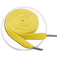 lacets plats en jaune soleil