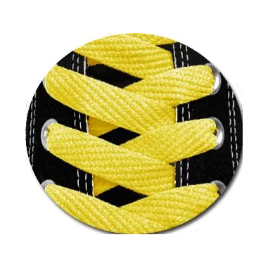 Lacets de chaussures jaunes et plats, boutique de vente en…